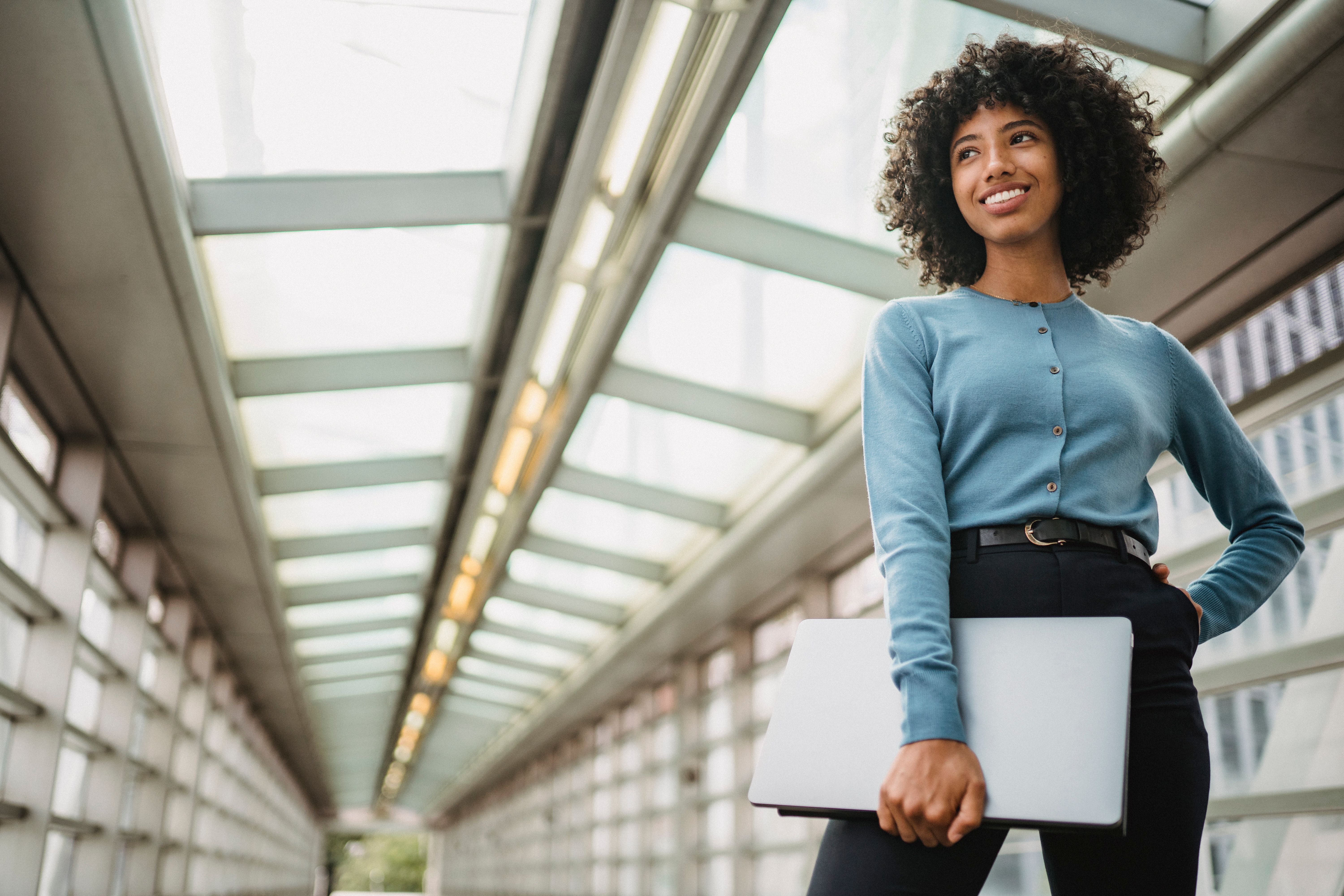 Woman building professional skills through SOFEIOnline
